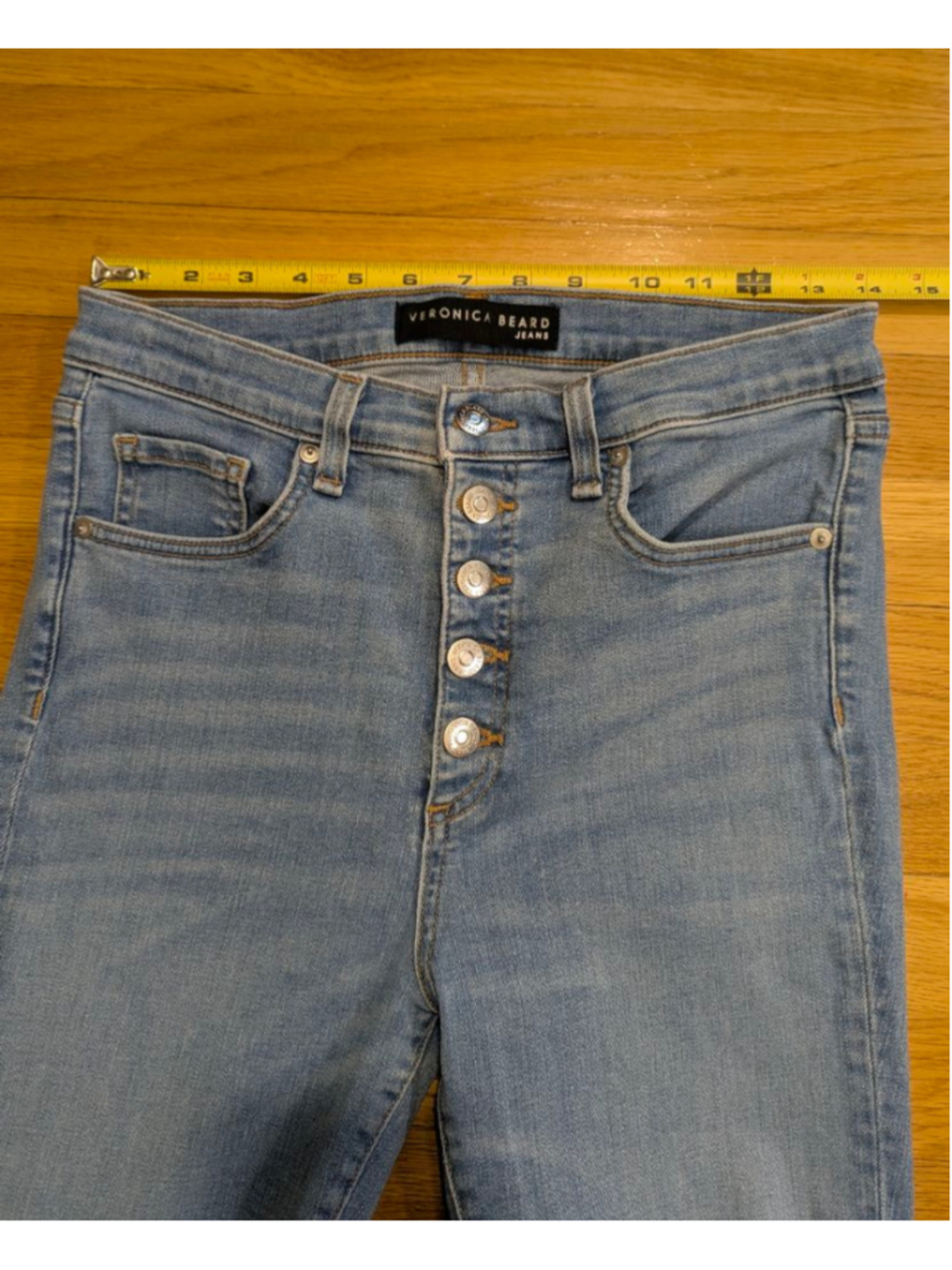 Veronica Beard Debbie Skinny Jeans Size 28 Ocean Blue - Picture 6 of 11